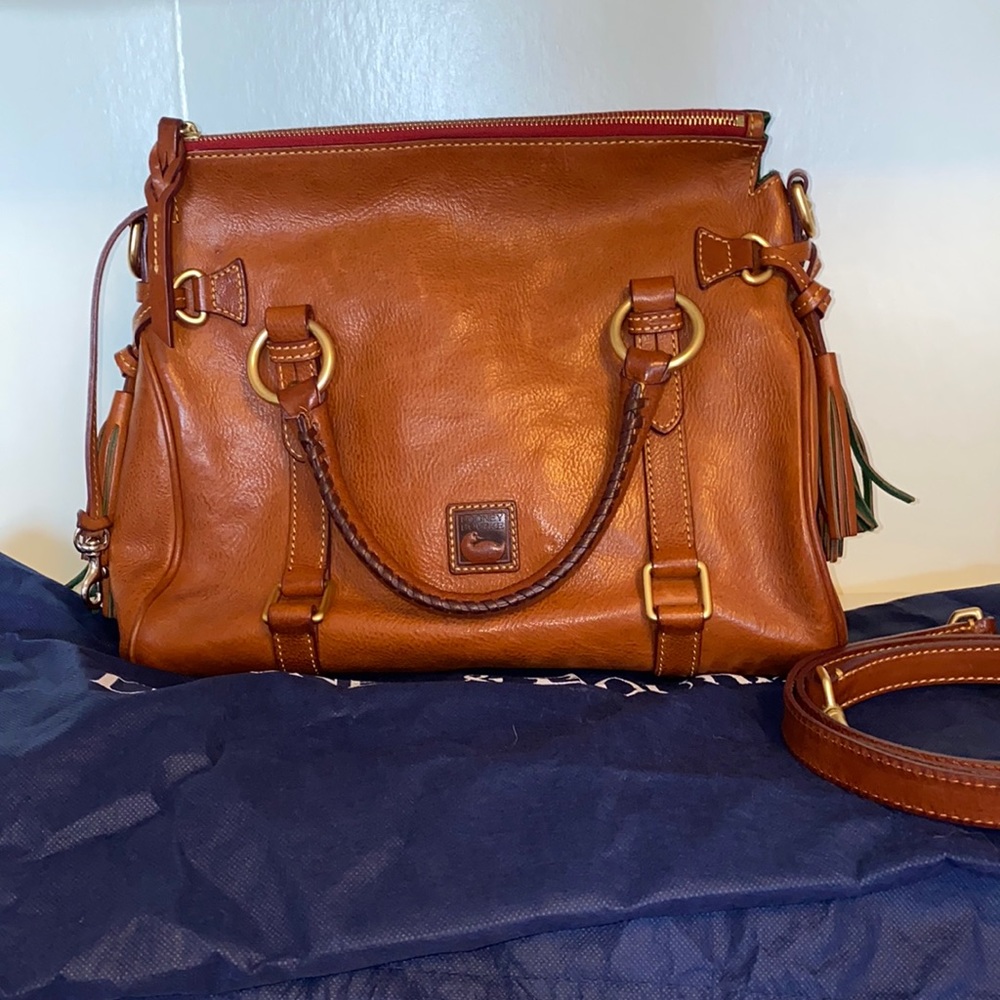 Dooney & bourke leather Florentine satchel dustbag strap